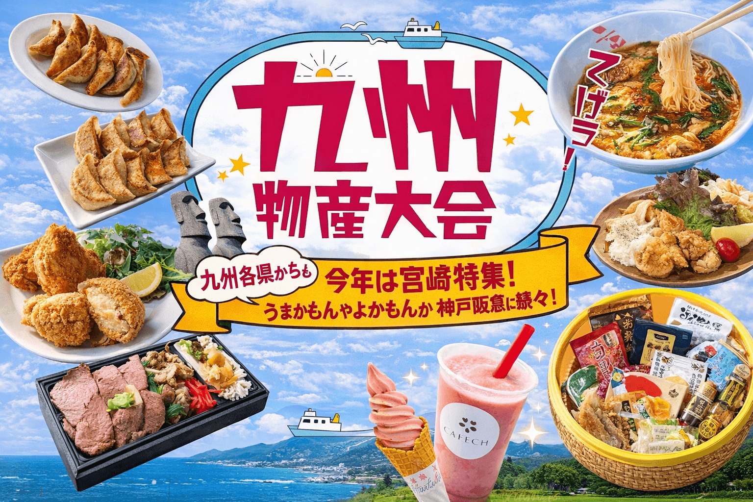 神戸阪急「九州物産大会」3/18~24開催!宮崎グルメ集結